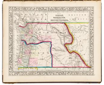 MITCHELL, SAMUEL AUGUSTUS. Mitchells New General Atlas Containing Maps of the Various Countries of the World, Plans of Cities, Etc.